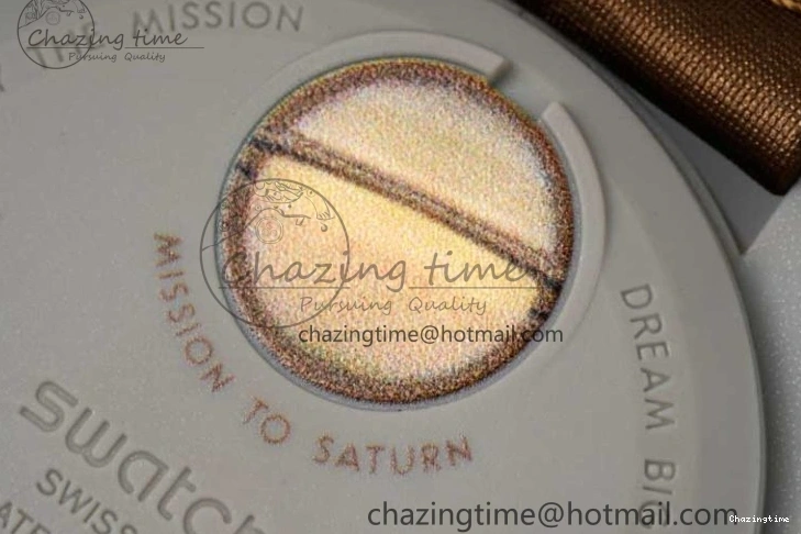 0309 Speedmaster Misson To Saturn 1:1 Best Edition Beige Dial On Nylon Strap Quartz Casual 7861